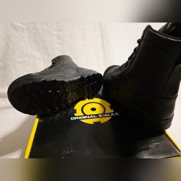 Original S.W.A.T. Classic 9" Tactical Boots Black Size 5 Waterproof Safety Toe - Picture 4 of 16